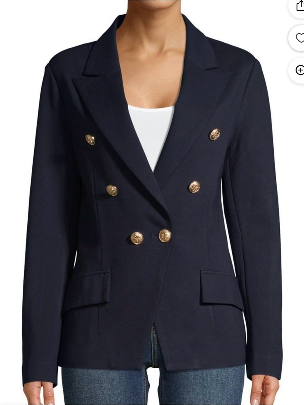Navy Double-Breasted Blazer w/Gold Buttons